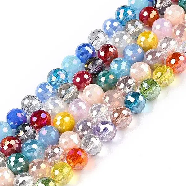 Electroplate Glass Bead Strands