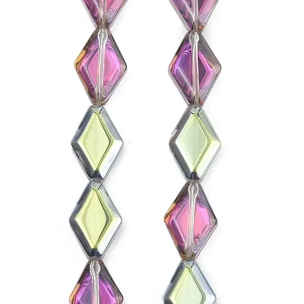 Electroplate UV Plating Glass Beads Strands