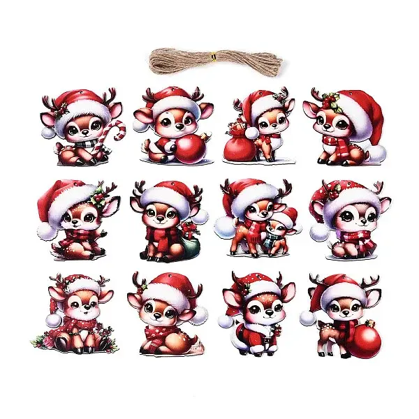 UV Single Face Printed Wood Pendant Decorations