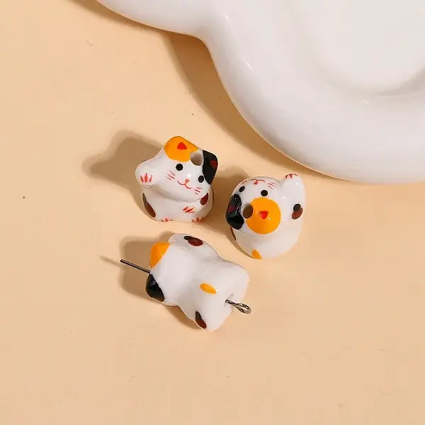 Handmade Bright Glazed Porcelain Beads