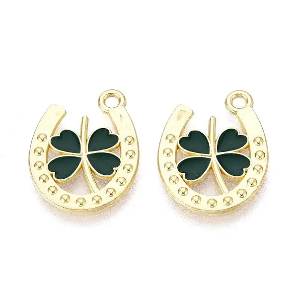 Saint Patrick's Day Alloy Enamel Pendants