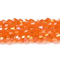 Transparent Electroplate Glass Beads Strands
