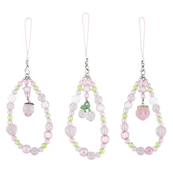 Acrylic Beads Mobile Straps