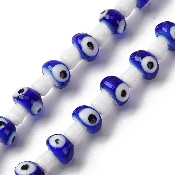 Handmade Evil Eye Lampwork Beads Strands