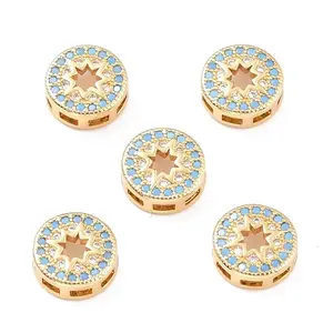 Brass Micro Pave Cubic Zirconia Multi-Strand Links