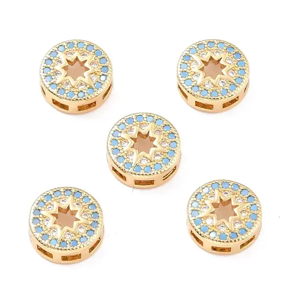 Brass Micro Pave Cubic Zirconia Multi-Strand Links