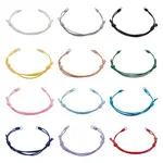 24Pcs 12 Colors Adjustable Waxed Polyester Braided Bracelet Makings