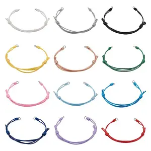 24Pcs 12 Colors Adjustable Waxed Polyester Braided Bracelet Makings