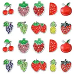 40Pcs 10 Styles Alloy Enamel Beads