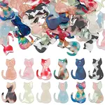 48Pcs 12 Colors Opaque Acrylic Pendants