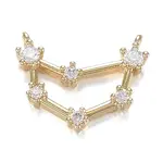 Brass Micro Clear Cubic Zirconia Charms