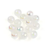 Electroplate Pearlized Glass Pearl Beads