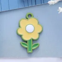 Spray Painted Alloy Enamel Pendants