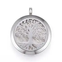 304 Stainless Steel Diffuser Locket Pendants