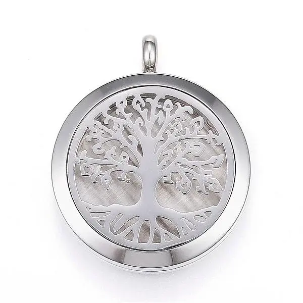 304 Stainless Steel Diffuser Locket Pendants