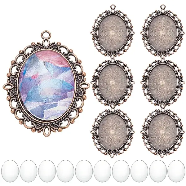 DIY Blank Oval Pendant Making Kit