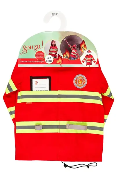 Souza! dětský kostým - Hasič - 4-7 let, 110-122 cm