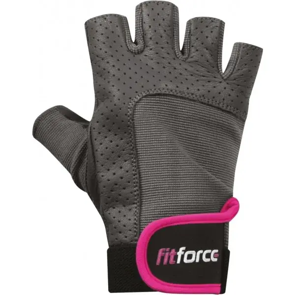 Fitforce PFR01 Fitness rukavice, sivá, veľkosť