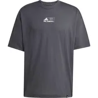 adidas GFX TEE GLOB Pánske športové tričko, tmavo sivá, veľkosť