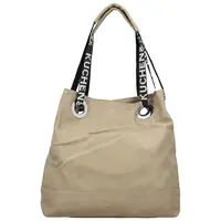 Módní dámská koženková kabelka na rameno Žanet, béžová