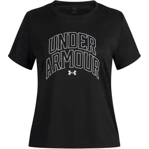 Under Armour TECH VARSITY GRAPHIC Dievčenské športové tričko, čierna, veľkosť XS