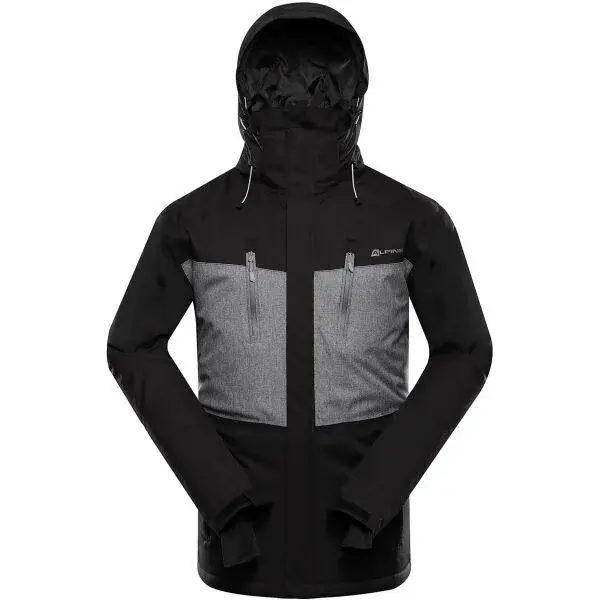 ALPINE PRO COMED Pánská lyžařská bunda, černá, velikost
