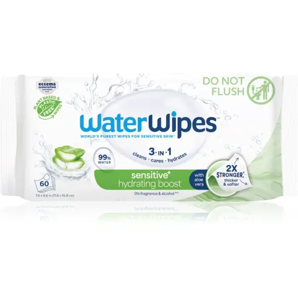 WaterWipes Hydrating Clean osvěžující vlhčené ubrousky 60 ks