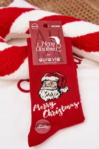 Vánoční ponožky Aura.via s motivem Santa Clause