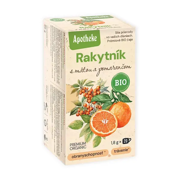APOTHEKE Rakytník máta pomeranč čaj BIO 20 sáčků
