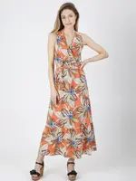 PERSO Woman's Long light women's dress with a floral motif