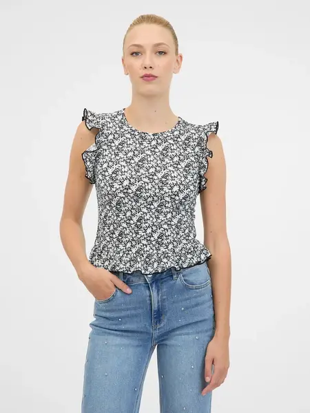 Black women's short-sleeved T-shirt ORSAY - Women's