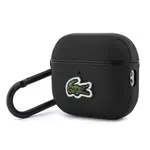 Pouzdro Lacoste Petit Pique Croc Logo Patch pro AirPods Pro 3, černá