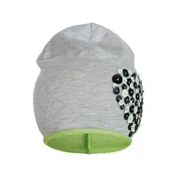 New Baby Jarní čepička  srdíčko šedo-fialová, vel. 86/92