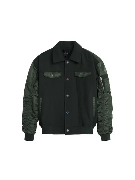 Desigual Prechodná bunda  kaki / tmavozelená