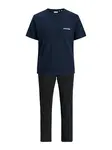 JACK & JONES Dlhé pyžamo 'JACEVEREST'  námornícka modrá / čierna / biela