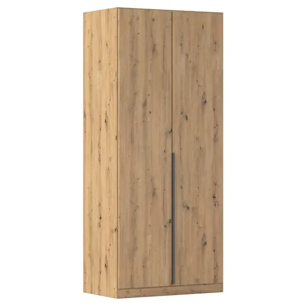 Rauch Möbel ŠATNÍ SKŘÍŇ S OTOČNÝMI DVEŘMI, tmavě šedá, dub artisan, 91/229/54 cm