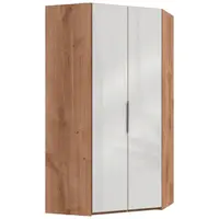 MID.YOU ROHOVÁ SKŘÍŇ, bílá, barvy dubu, 120/236/120 cm