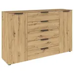 Rauch Möbel KOMODA, barvy grafitu, dub artisan, 160/100/42 cm