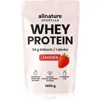 Allnature Sportlab Whey Protein srvátkový proteín s tráviacimi enzýmami príchuť Strawberry 1000 g