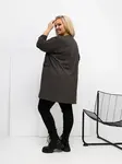 Plus size blúzka v tmavej khaki farbe
