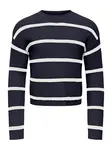 Only Mini Sveter 'KMGFranca'  tmavomodrá / biela