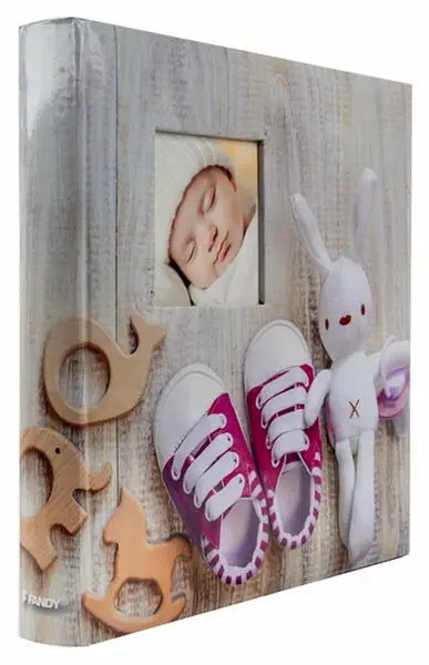 Dětské fotoalbum pro 500 foto 10x15 cm Bunny růžové