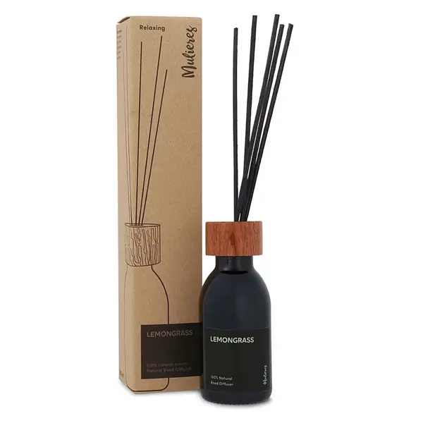 MULIERES Přírodní aroma difuzér s tyčinkami Citronová tráva 100 ml