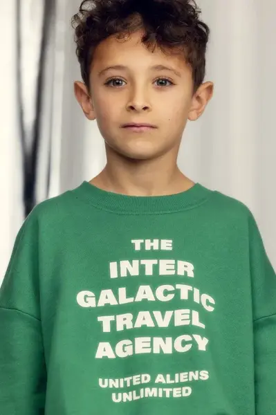 Dětská bavlněná mikina Mini Rodini Travel agency