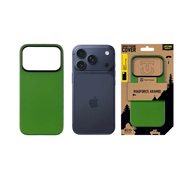 Zadní kryt Tactical MagForce Aramid pro Apple iPhone 17 Pro, green toad