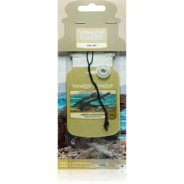 Yankee Candle Amber & Sandalwood vonná visačka 1 ks