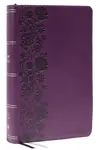 KJV Holy Bible: Large Print Single-Column with 43,000 End-of-Verse Cross References, Purple Leathersoft, Personal Size, Red Letter, (Thumb Indexed): K