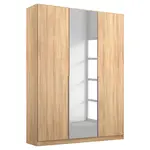 Rauch Möbel ŠATNÍ SKŘÍŇ S OTOČNÝMI DVEŘMI, barvy stříbra, Sonoma dub, 136/229/54 cm