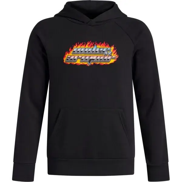 Under Armour RIVAL FLEECE FLAMIN Chlapecká mikina, černá, velikost M