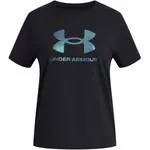 Under Armour RIVAL SHIMMER Dívčí tričko, černá, velikost L